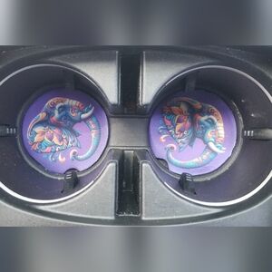 Purple Elephant Car Coasters